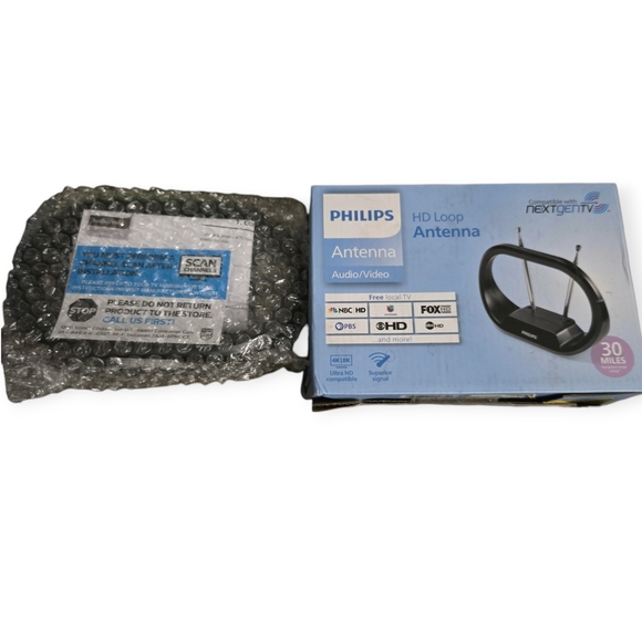 Philips Indoor TV Antenna Rabbit Ears for Local Channels - Picture 3 of 5